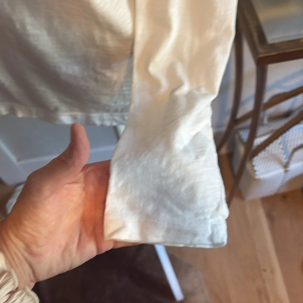 J. Crew white long sleeve T-shirt size large - Picture 3 of 4
